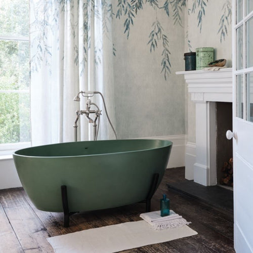BC Designs Essex Cian Freestanding Bath, ColourKast - 1510x759mm Khaki Green