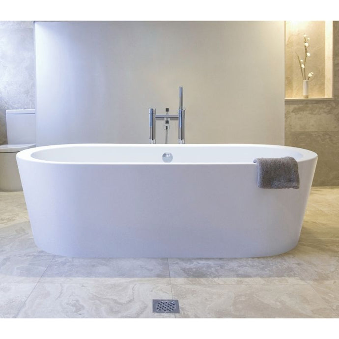 BC Designs Plazia Acrylic Freestanding Bath Polished White 1780x800mm