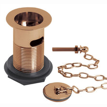 Load image into Gallery viewer, BC Designs Traditional Plug &amp; Chain Bathroom Basin Waste, Slotted Basin Waste, Polished Copper
