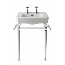 Load image into Gallery viewer, BC Designs Victrion Ceramic Bathroom Wash Basin &amp; Ardleigh Stand, 2 Tap Hole - 540mm
