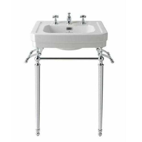 BC Designs Victrion Ceramic Bathroom Wash Basin & Ardleigh Stand, 3 Tap Hole - 540mm