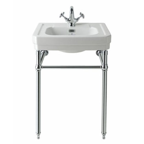 BC Designs Victrion Ceramic Bathroom Wash Basin & Stand, 1 Tap Hole - 540mm