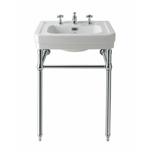 BC Designs Victrion Ceramic Bathroom Wash Basin & Stand, 3 Tap Hole - 540mm