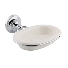 Load image into Gallery viewer, BC Designs Victrion Ceramic Soap Dish Holder CMA015C Polished Chrome
