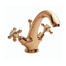 Load image into Gallery viewer, BC Designs Victrion Crosshead Mono Basin Mixer, 14 Turn Ceramic Discs CTA015CO Polished Copper
