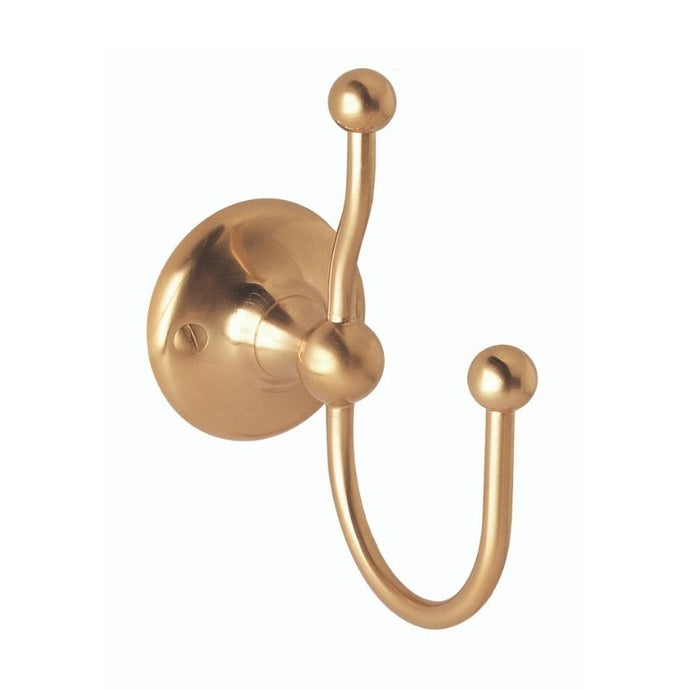 BC Designs Victrion Double Robe Hook CMA030BCO Brushed Copper