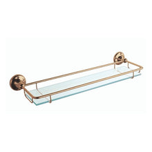 Load image into Gallery viewer, BC Designs Victrion Glass Gallery Shelf - 62x466mm CMA020BCO Brushed Copper
