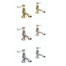 Load image into Gallery viewer, BC Designs Victrion Lever Bath Pillar Taps, 14 Turn Ceramic Discs
