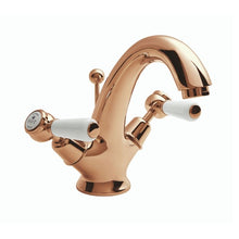 Load image into Gallery viewer, BC Designs Victrion Lever Mono Basin Mixer, 14 Turn Ceramic Discs CTB115CO Polished Copper
