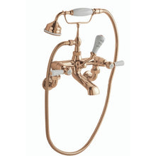 Load image into Gallery viewer, BC Designs Victrion Lever Wall-Mounted Bath Shower Mixer, 14 Turn Ceramic Discs CTB121CO Polished Copper
