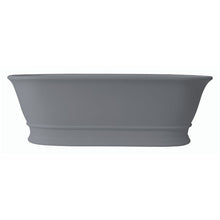 Load image into Gallery viewer, BC Designs Bampton Cian Freestanding Roll Top Boat Bath, ColourKast - 1555x740mm BAB032PG Powder Grey
