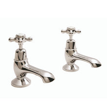 Load image into Gallery viewer, BC Designs Victrion Crosshead Bath Pillar Taps 1/4 turn ceramic discs CTA010N Polished Nickel
