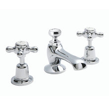 Load image into Gallery viewer, BC Designs Victrion Crosshead 3 Hole Basin Mixer 94x246mm CTA025 Polished Chrome
