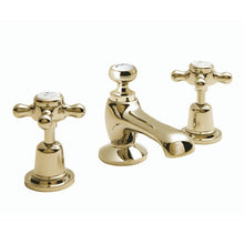 Load image into Gallery viewer, BC Designs Victrion Crosshead 3 Hole Basin Mixer 94x246mm CTA025G Polished Gold
