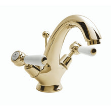 Load image into Gallery viewer, BC Designs Victrion Lever Mono Basin Mixer 1/4 Turn Ceramic Discs CTB115G Polished Gold
