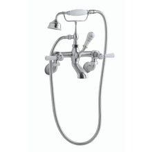 Load image into Gallery viewer, BC Designs Victrion Lever Wall Mounted Bath Shower Mixer  1/4 Turn Ceramic Discs CTB121BC Brushed Chrome
