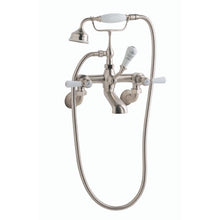Load image into Gallery viewer, BC Designs Victrion Lever Wall Mounted Bath Shower Mixer 1/4 Turn Ceramic Discs CTB121BN Brushed Nickel
