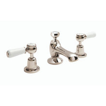 Load image into Gallery viewer, BC Designs Victrion Lever 3 Hole Basin Mixer 1/4 Turn Ceramic Disc CTB125N Polished Nickel
