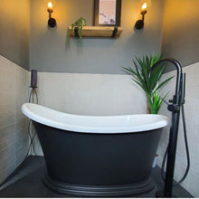 Load image into Gallery viewer, Charlotte Edwards Ersa Acrylic Small Freestanding Bath, Double Ended Painted Small Slipper Bathtub - 1350x750mm

