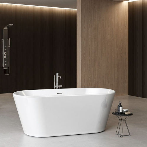 Charlotte Edwards Grosvenor Acrylic Freestanding Double Ended Bath, Polished White - 1650x735mm CE11015 Vincent Alexander Baths