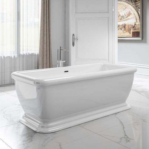 Charlotte Edwards Henley Acrylic Freestanding Double Ended Slipper Bath, Polished White - 1730x790mm CE11023 Vincent Alexander Baths