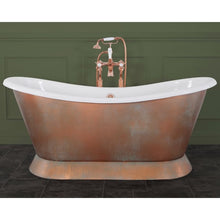 Load image into Gallery viewer, Hurlingham Copper Bateau Roll Top Boat Bath, Painted Finish - 1670x720mm Painted Copper Bath renaissanceathome
