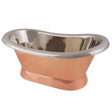 Load image into Gallery viewer, Copper Nickel Bateau Roll Top Basin Sink SS161 renaissanceathome
