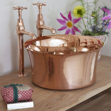 Load image into Gallery viewer, Hurlingham Copper Round Tub Basin - 366x170mm
