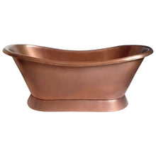 Load image into Gallery viewer, Coppersmith Creations Antique Copper Bateau Bath, Roll Top Antique Copper Bathtub - 1680x725mm
