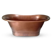Load image into Gallery viewer, Coppersmith Creations Antique Copper Bateau Bath, Roll Top Antique Copper Bathtub - 1700x690mm

