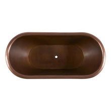 Load image into Gallery viewer, Coppersmith Creations Antique Copper Double Slipper Bath, Roll Top Antique Copper Bathtub - 1830x813mm
