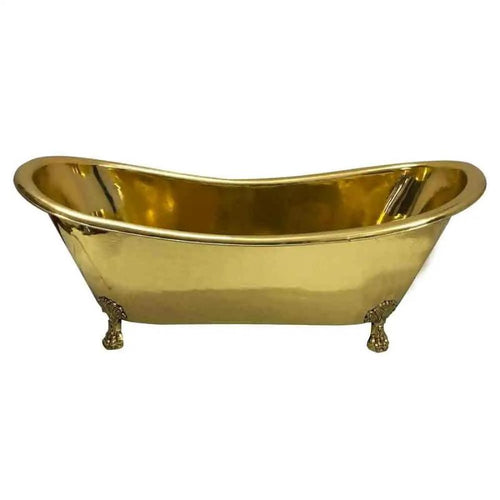 Coppersmith Creations Clawfoot Brass Bath, Roll Top Brass Bathtub - 1830x815mm