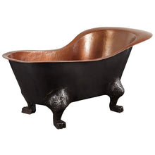 Load image into Gallery viewer, Coppersmith Creations Clawfoot Copper Bath, Roll Top Copper Bathtub - 1830x915mm
