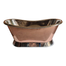 Load image into Gallery viewer, Coppersmith Creations Copper-Nickel Bateau Bath, Roll Top Copper-Nickel Bathtub - 1680x725mm
