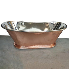Load image into Gallery viewer, Coppersmith Creations Copper-Nickel Boat Bath, Roll Top Copper-Nickel Bathtub - 1770x740mm
