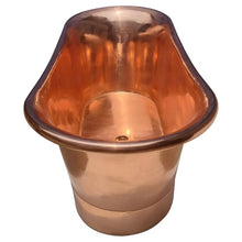 Load image into Gallery viewer, Coppersmith Creations Copper Bateau Bath, Roll Top Copper Bathtub - 1700x690mm
