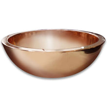 Load image into Gallery viewer, Coppersmith Creations Copper Bathroom Basin, Round Copper Basin - 407x152mm
