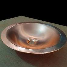 Load image into Gallery viewer, Coppersmith Creations Copper Bathroom Basin, Round Copper Basin - 452x127mm
