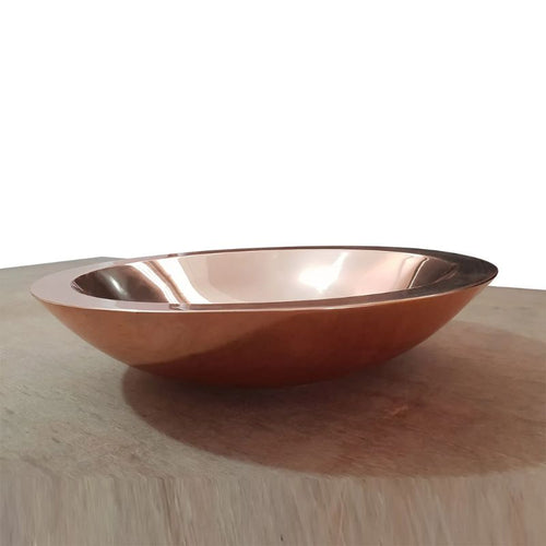 Coppersmith Creations Copper Bathroom Basin, Round Copper Basin - 452x127mm