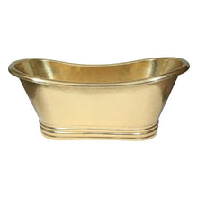 Load image into Gallery viewer, Coppersmith Creations Hammered Brass Bath, Roll Top Brass Bathtub - 1800x800mm
