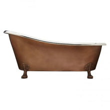 Load image into Gallery viewer, Coppersmith Creations Slipper Antique Copper-Nickel Bath, Roll Top Copper-Nickel Bathtub - 1677x815mm

