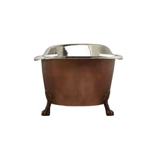 Load image into Gallery viewer, Coppersmith Creations Slipper Antique Copper-Nickel Bath, Roll Top Copper-Nickel Bathtub - 1677x815mm
