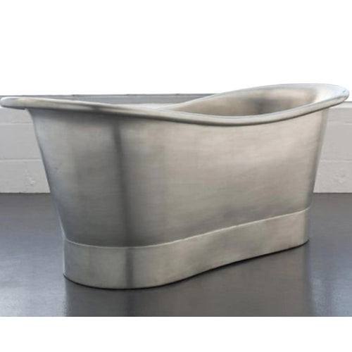 Coppersmith Creations Tin Bateau Bath, Roll Top Tin Bathtub - 1700x690mm
