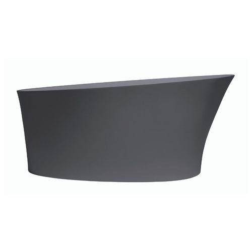 BC Designs Delicata Cian Freestanding Slipper Bath, ColourKast - 1520x715mm BAB020GM Gunmetal