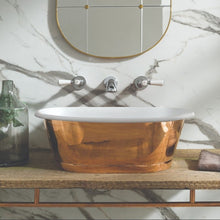 Load image into Gallery viewer, Designs Copper-Enamel Roll Top Bathroom Basin - 530x345mm
