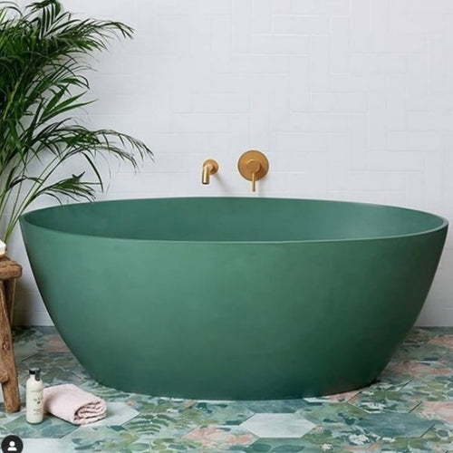 BC Designs Esseta Cian Freestanding Double Ended Bath, ColourKast - 1510x760mm BAB071KG Khaki Green