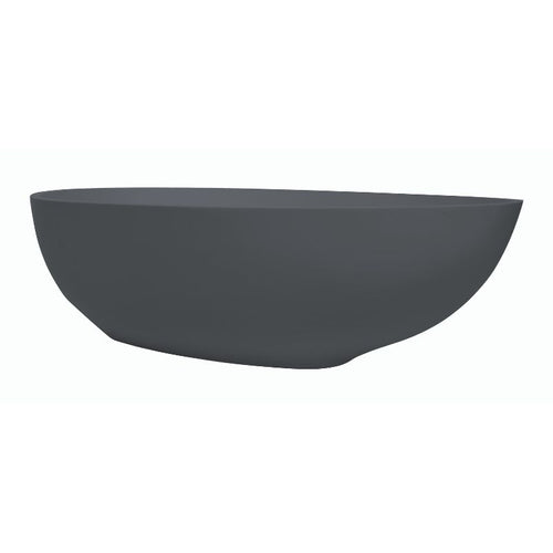 BC Designs Gio Cian Freestanding Double Ended Bath, ColourKast - 1645x935mm BAB062GM Gunmetal