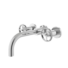 Load image into Gallery viewer, Hudson Reed 3-Hole Wall-Mounted Bathroom Basin Mixer, Industrial Style Design With Circular Handles TIW317

