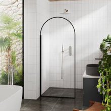 Load image into Gallery viewer, Hudson Reed Black Arched Shower Screen - 1950x800mm
