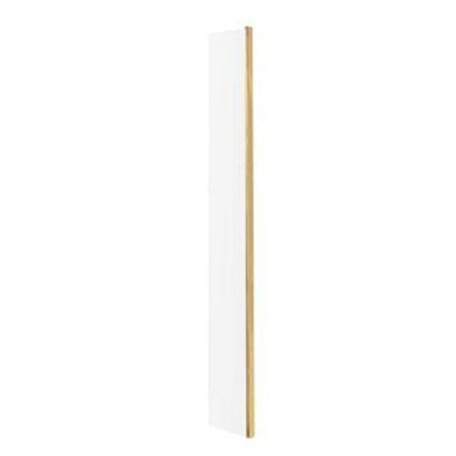 Hudson Reed Brushed Brass Wetroom Screen, Return Shower Screen With Brass Profile - 1950x215mm